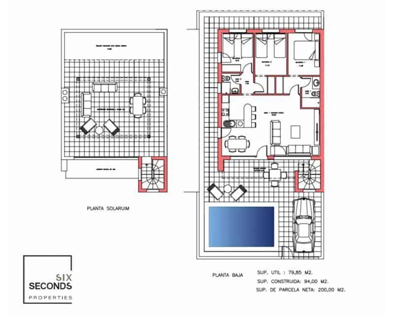 3 chambre Villa/Maison Mitoyenne à vendre à La Pinilla avec piscine garage - 249 780 € (Ref: 8742483)