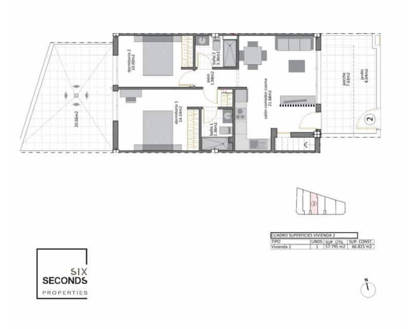 2 sovrum Hus till salu i San Pedro del Pinatar med pool - 269 950 € (Ref: 8782200)
