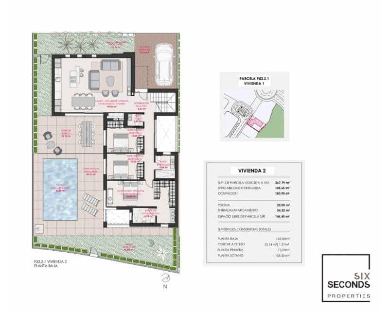 3 chambre Villa/Maison à vendre à Torre-Pacheco avec piscine garage - 790 000 € (Ref: 8800495)