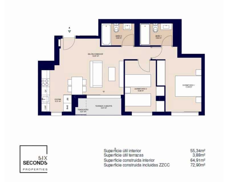 2 bedroom Apartment for sale in Alicante / Alacant city with pool garage - € 256,000 (Ref: 8825880)
