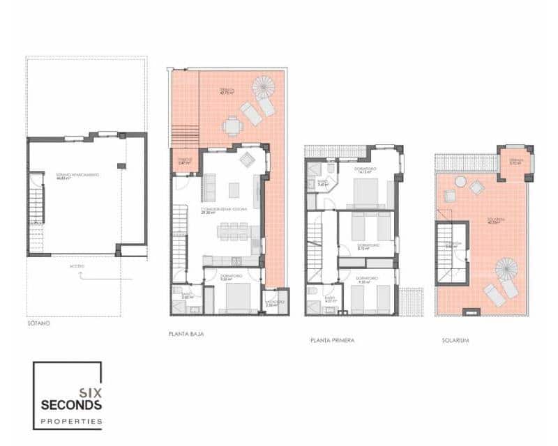 4 soveværelse Semi-Rækkehus til salg i Bigastro med garage - € 269.900 (Ref: 8842280)