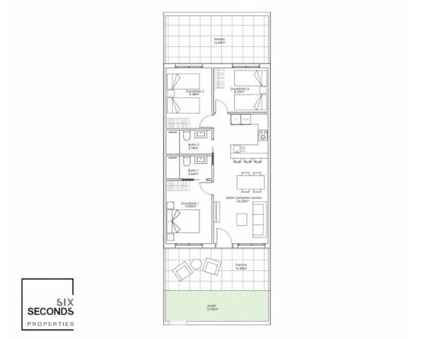 3 Zimmer Haus zu verkaufen in Pilar de la Horadada ciudad, Pilar de la Horadada mit Pool Garage - 270.000 € (Ref: 8850064)