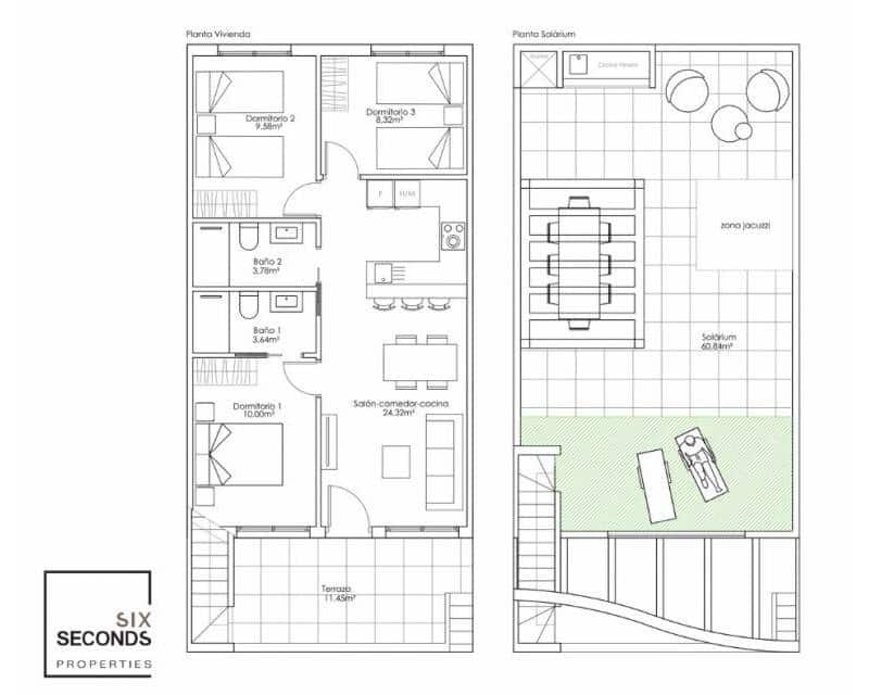 Ático de 3 habitaciones en Pilar de la Horadada en venta con piscina garaje - 290.000 € (Ref: 8850326)