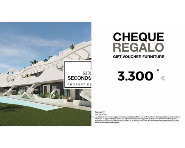 2 slaapkamer Penthouse te koop in Pilar de la Horadada ciudad, Pilar de la Horadada met zwembad garage - € 275.000 (Ref: 8850327)