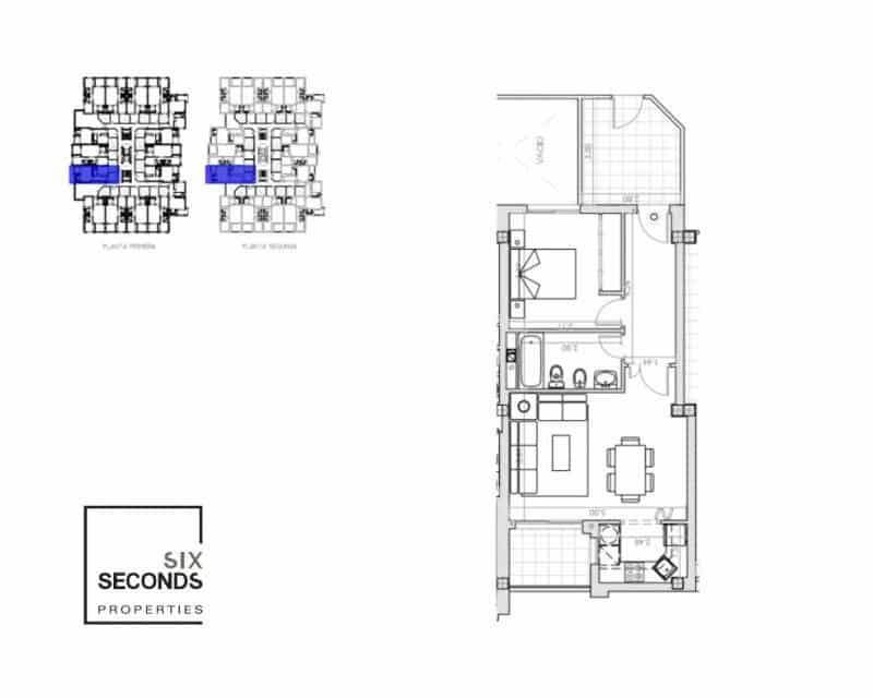 1 quarto Apartamento para venda em Orihuela Costa com piscina - 129 500 € (Ref: 8863779)