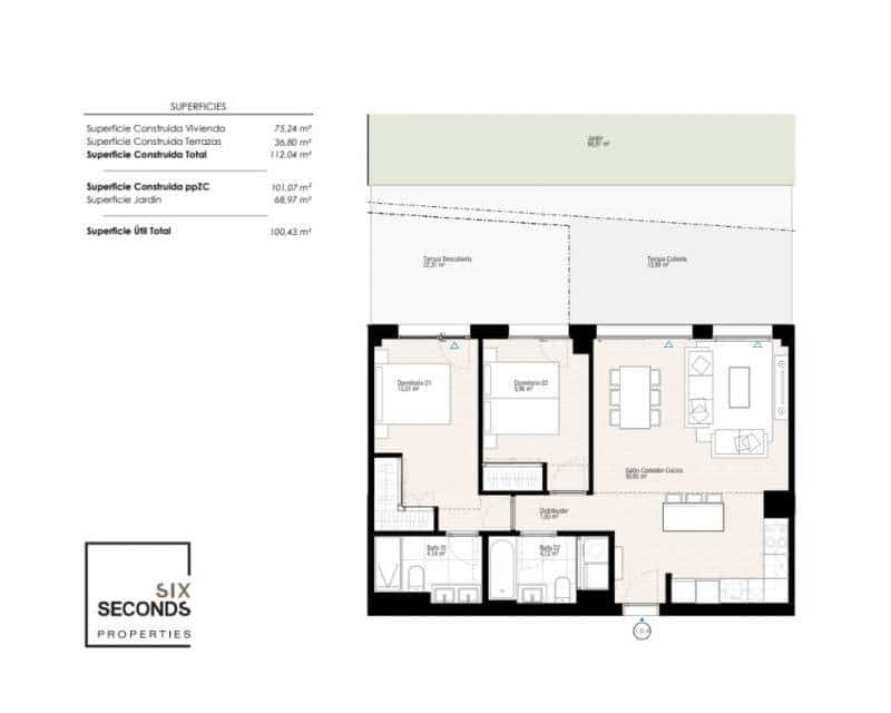 2 chambre Appartement à vendre à La Villajoyosa / Vila Joiosa avec piscine - 438 000 € (Ref: 8881065)