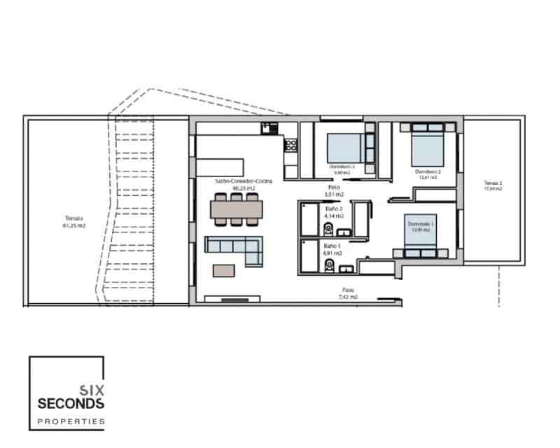 3 soveværelse Byhus til salg i Finestrat med swimmingpool garage - € 449.900 (Ref: 8884762)