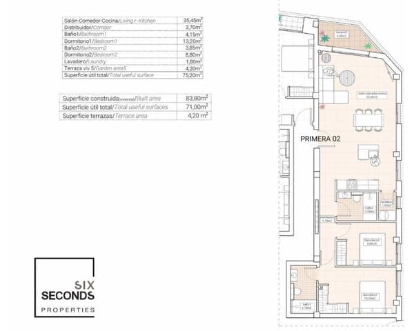 2 chambre Appartement à vendre à Hondón de las Nieves avec piscine garage - 205 000 € (Ref: 8894148)