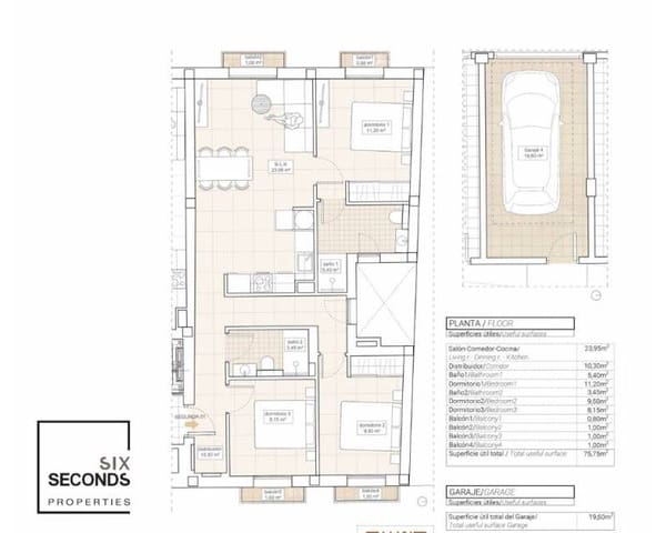 3 chambre Appartement à vendre à Hondón de las Nieves avec garage - 255 000 € (Ref: 8894191)