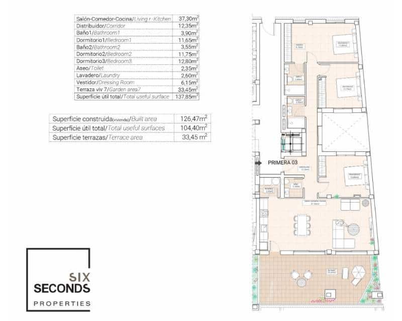 3 slaapkamer Appartement te koop in Hondon de las Nieves met zwembad garage - € 280.000 (Ref: 8895744)