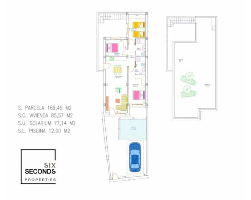 3 slaapkamer Villa te koop in San Javier met zwembad garage - € 299.900 (Ref: 8897572)