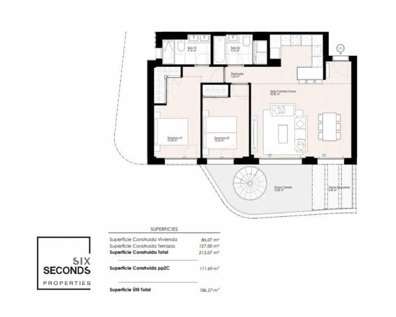 2 slaapkamer Penthouse te koop in La Villajoyosa / Vila Joiosa met zwembad - € 646.000 (Ref: 8905860)