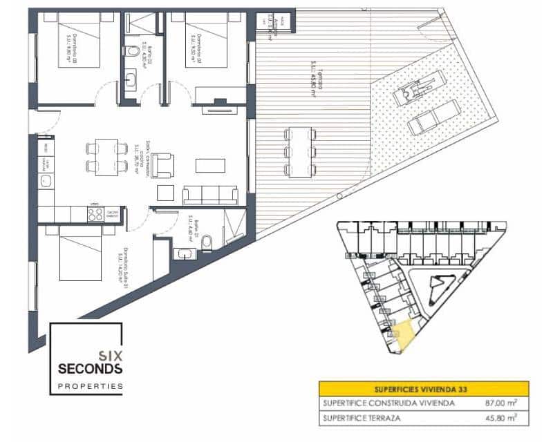 3 soveværelse Byhus til salg i San Fulgencio med swimmingpool garage - € 299.900 (Ref: 8912129)