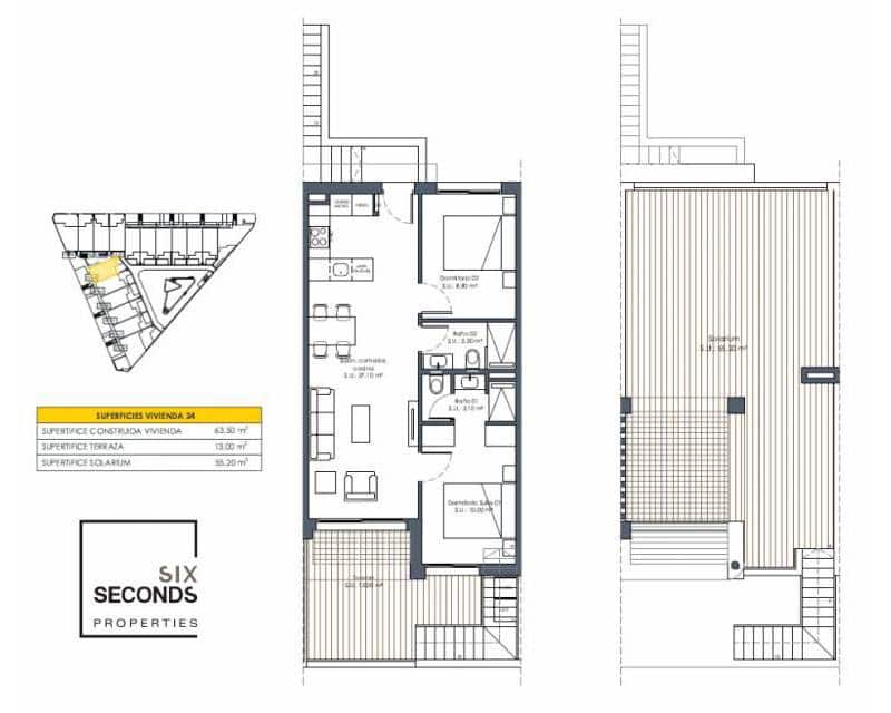2 sypialnia Dom na sprzedaż w San Fulgencio z basenem garażem - 239 900 € (Ref: 8912130)