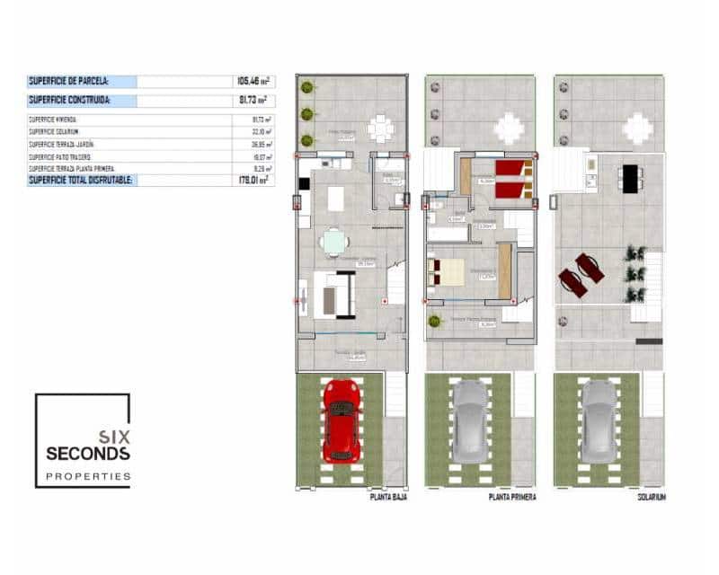 2 Zimmer Reihenhaus zu verkaufen in Cox mit Pool Garage - 219.000 € (Ref: 8913542)
