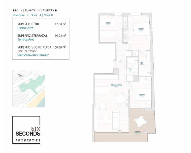 3 makuuhuone Huoneisto myytävänä paikassa La Villajoyosa / Vila Joiosa mukana 
autotalli - 575 000 € (Ref: 8924842)