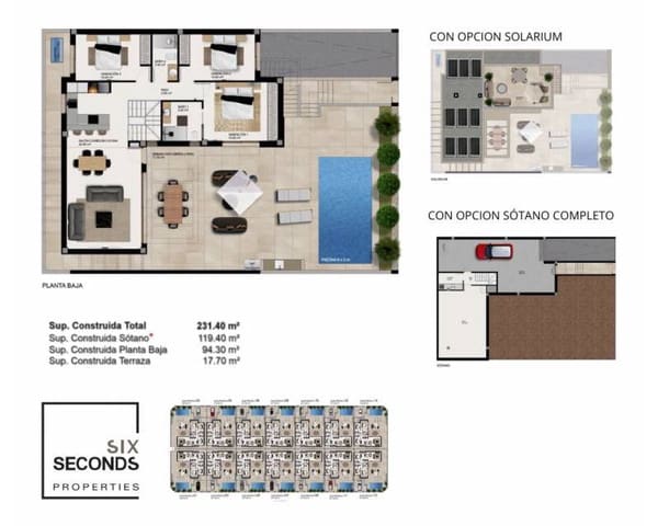 Chalet de 3 habitaciones en Rojales en venta con piscina garaje - 460.000 € (Ref: 8941589)