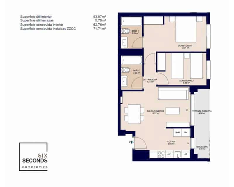 Apartamento de 2 habitaciones en Alicante / Alacant ciudad en venta con piscina garaje - 239.500 € (Ref: 8969311)