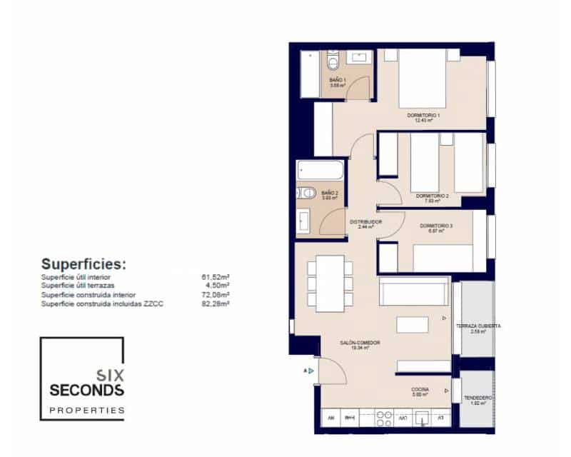 3 sypialnia Apartament na sprzedaż w Miasto Alicante / Alacant z basenem garażem - 284 000 € (Ref: 8969312)