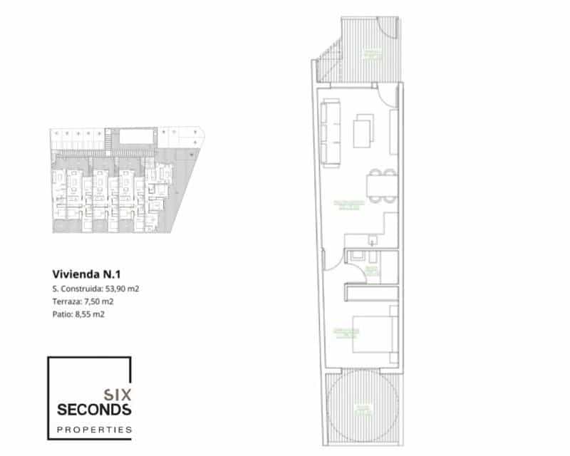 1 quarto Casa em Banda para venda em San Pedro del Pinatar com piscina - 179 900 € (Ref: 8977191)