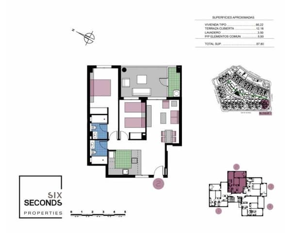 2 soveværelse Lejlighed til salg i Mil Palmeras, Orihuela med swimmingpool - € 309.000 (Ref: 8981857)