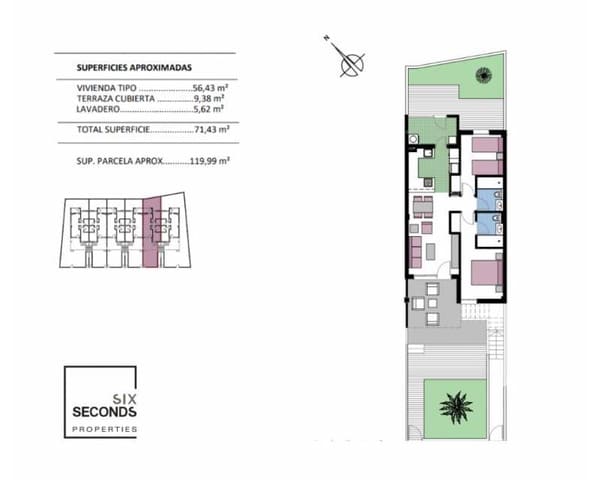 2 sypialnia Dom na sprzedaż w Mil Palmeras, Orihuela z basenem - 299 000 € (Ref: 8983074)