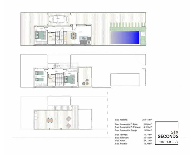 3 slaapkamer Halfvrijstaande villa te koop in Los Alcazares met zwembad garage - € 419.900 (Ref: 8993092)
