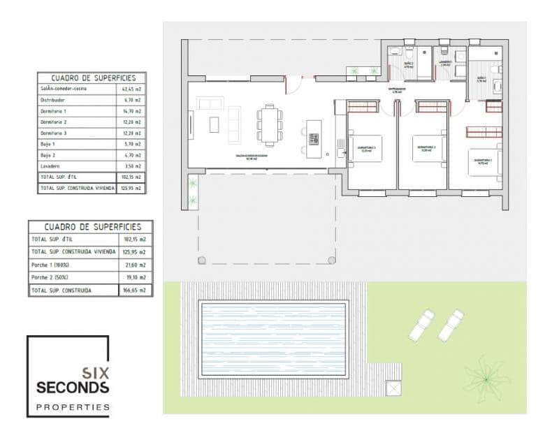 3 bedroom Villa for sale in Pinoso with pool - € 365,000 (Ref: 8997555)