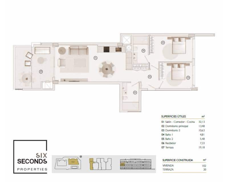 2 bedroom Apartment for sale in Las Colinas Golf with pool garage - € 425,000 (Ref: 9002238)