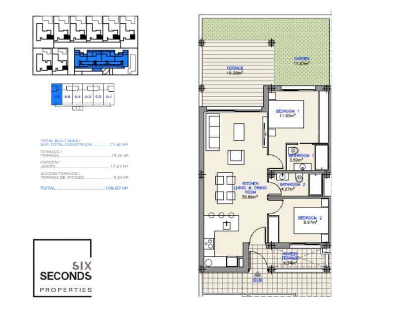 2 Zimmer Apartment zu verkaufen in Los Alcazares mit Pool Garage - 249.000 € (Ref: 9021187)