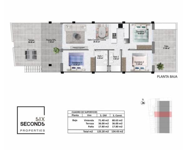 3 slaapkamer Huis te koop in Pilar de la Horadada ciudad, Pilar de la Horadada met zwembad - € 299.900 (Ref: 9025051)