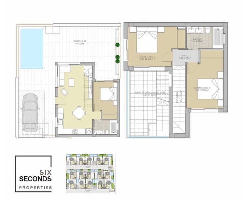 3 soveværelse Semi-Rækkehus til salg i Vistabella med swimmingpool garage - € 357.900 (Ref: 9058390)