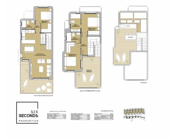 3 quarto Moradia Geminada para venda em Pinar de Campoverde, Pilar de la Horadada com piscina garagem - 499 000 € (Ref: 9065897)