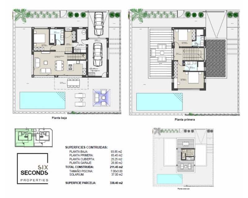 Chalet de 3 habitaciones en Torre de la Horadada en venta con piscina garaje - 1.895.000 € (Ref: 9066820)