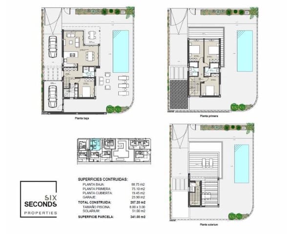 4 chambre Villa/Maison à vendre à Torre de la Horadada, Pilar de la Horadada avec piscine garage - 1 400 000 € (Ref: 9071991)