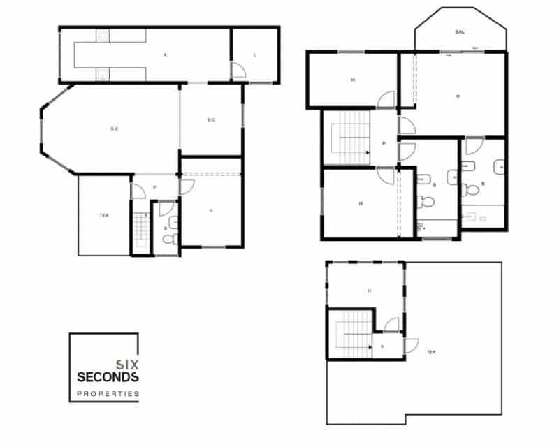 5 soveværelse Semi-Rækkehus til salg i Las Mimosas med swimmingpool garage - € 350.000 (Ref: 9072599)
