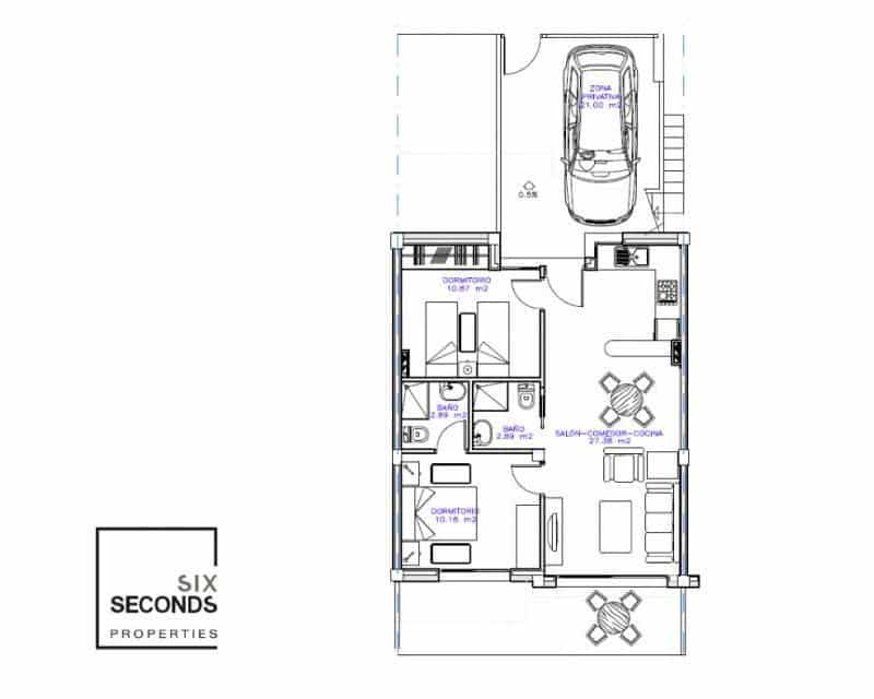 2 soveværelse Byhus til salg i San Pedro del Pinatar med swimmingpool garage - € 245.000 (Ref: 9105033)