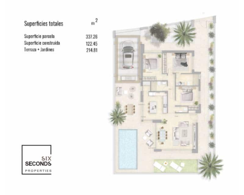 3 bedroom Villa for sale in Pilar de la Horadada with pool garage - € 579,000 (Ref: 9111312)