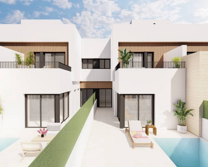 3 soveværelse Semi-Rækkehus til salg i Santiago de la Ribera med swimmingpool garage - € 379.000 (Ref: 9113143)