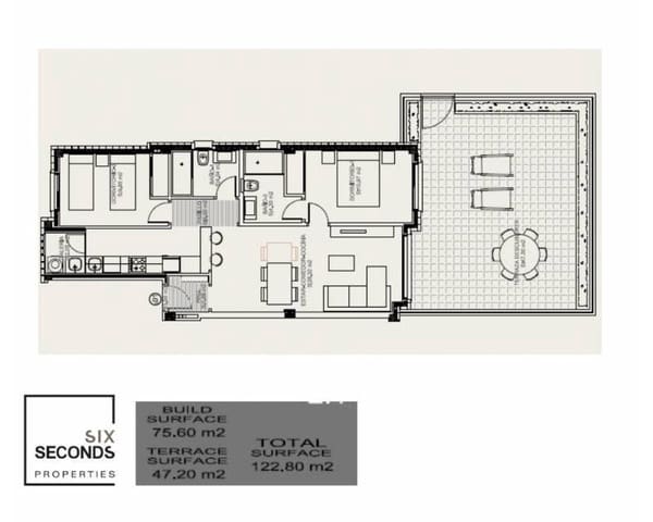 2 quarto Casa em Banda para venda em Aguas Nuevas, Torrevieja com piscina garagem - 277 200 € (Ref: 9123971)