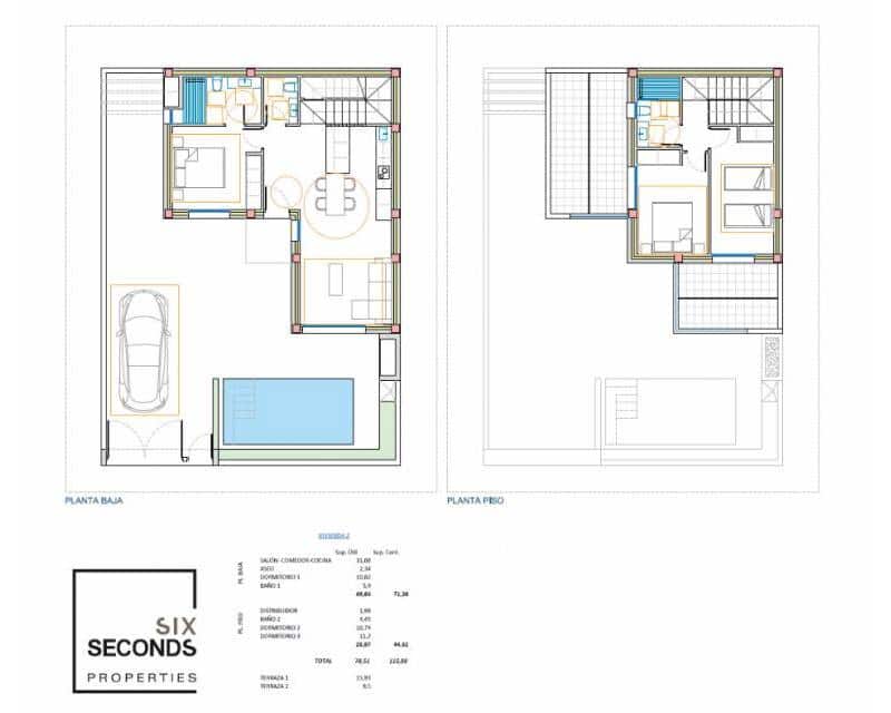 3 soveværelse Rækkehus til salg i San Fulgencio med swimmingpool garage - € 355.000 (Ref: 9126045)
