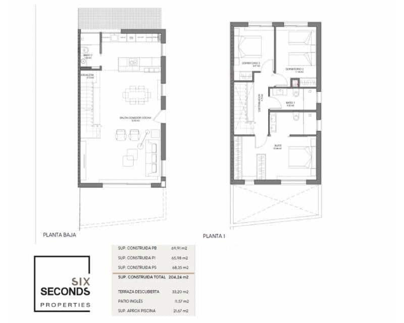 3 soverom Kjedet enebolig til salgs i San Juan de Alicante / Sant Joan d'Alacant med svømmebasseng garasje - € 649 000 (Ref: 9133782)