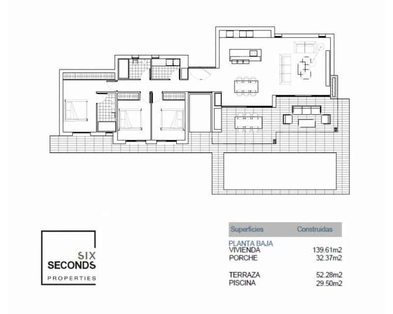 3 soveværelse Villa til salg i Calpe / Calp med swimmingpool - € 1.190.000 (Ref: 9146408)