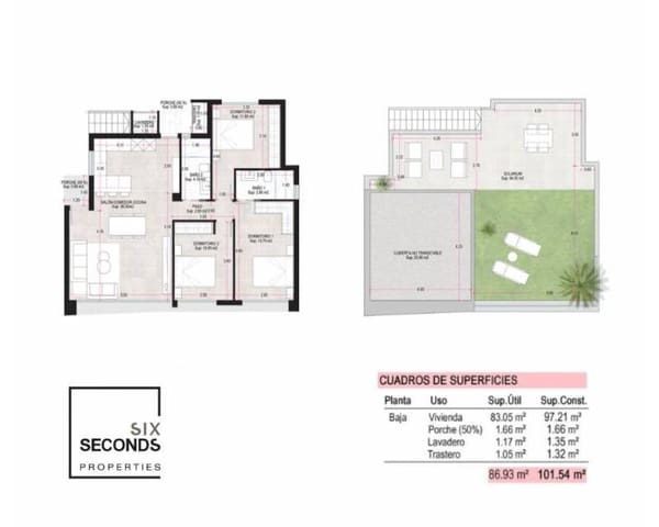 3 bedroom Villa for sale in Alhama de Murcia with pool - € 329,000 (Ref: 9152793)