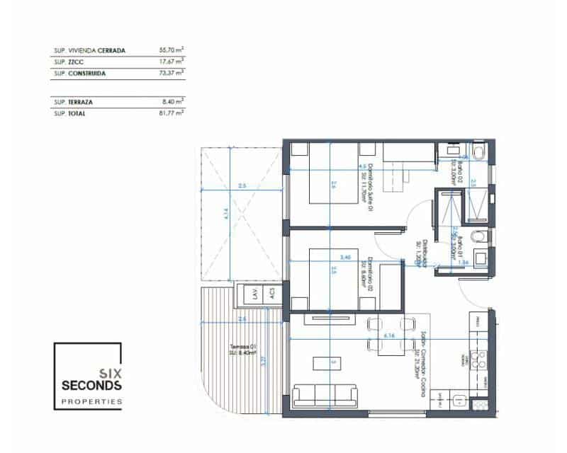 2 soveværelse Lejlighed til salg i Guardamar del Segura med swimmingpool garage - € 290.000 (Ref: 9163009)