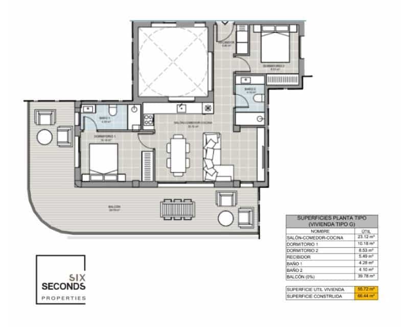 2 Zimmer Penthouse zu verkaufen in Torrevieja mit Pool - 350.000 € (Ref: 9175317)