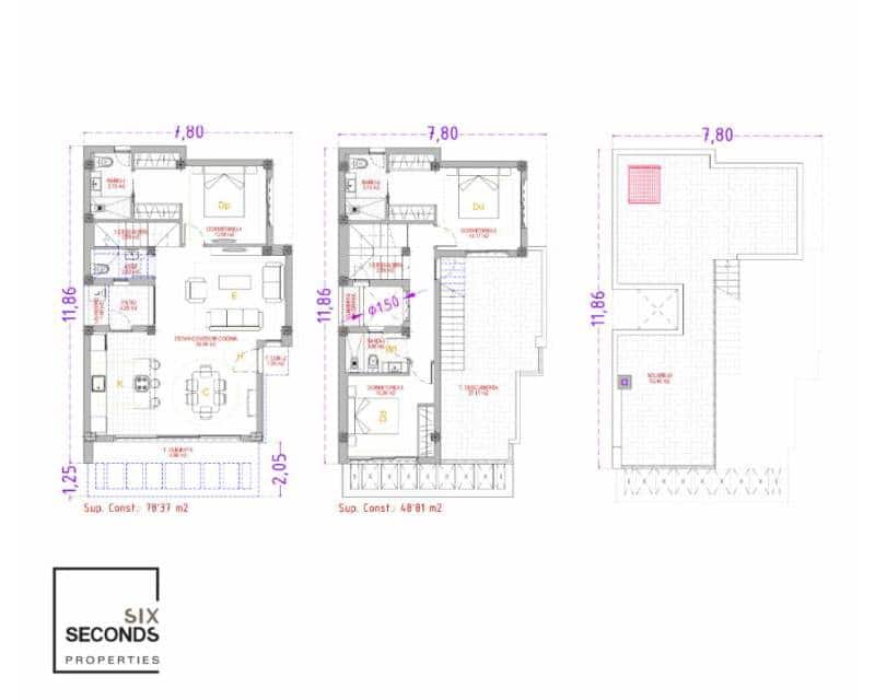 3 sovrum Semi-fristående Villa till salu i Finestrat med pool garage - 610 000 € (Ref: 9175579)