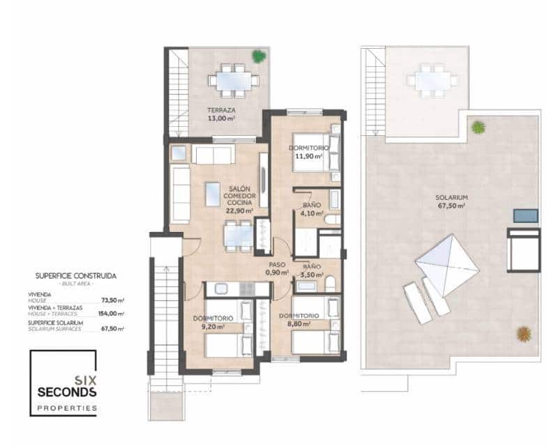 3 soveværelse Byhus til salg i San Miguel de Salinas med swimmingpool garage - € 281.600 (Ref: 9184580)