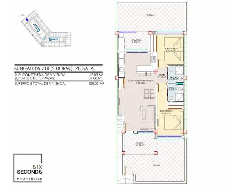 2 soverom Hus til salgs i Los Balcones med svømmebasseng garasje - € 299 000 (Ref: 9191488)