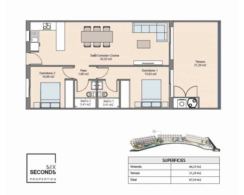 2 bedroom Apartment for sale in Finestrat with pool garage - € 289,900 (Ref: 9191491)